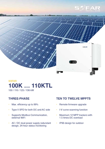 INVERTER HÒA LƯỚI SOFAR 100KW